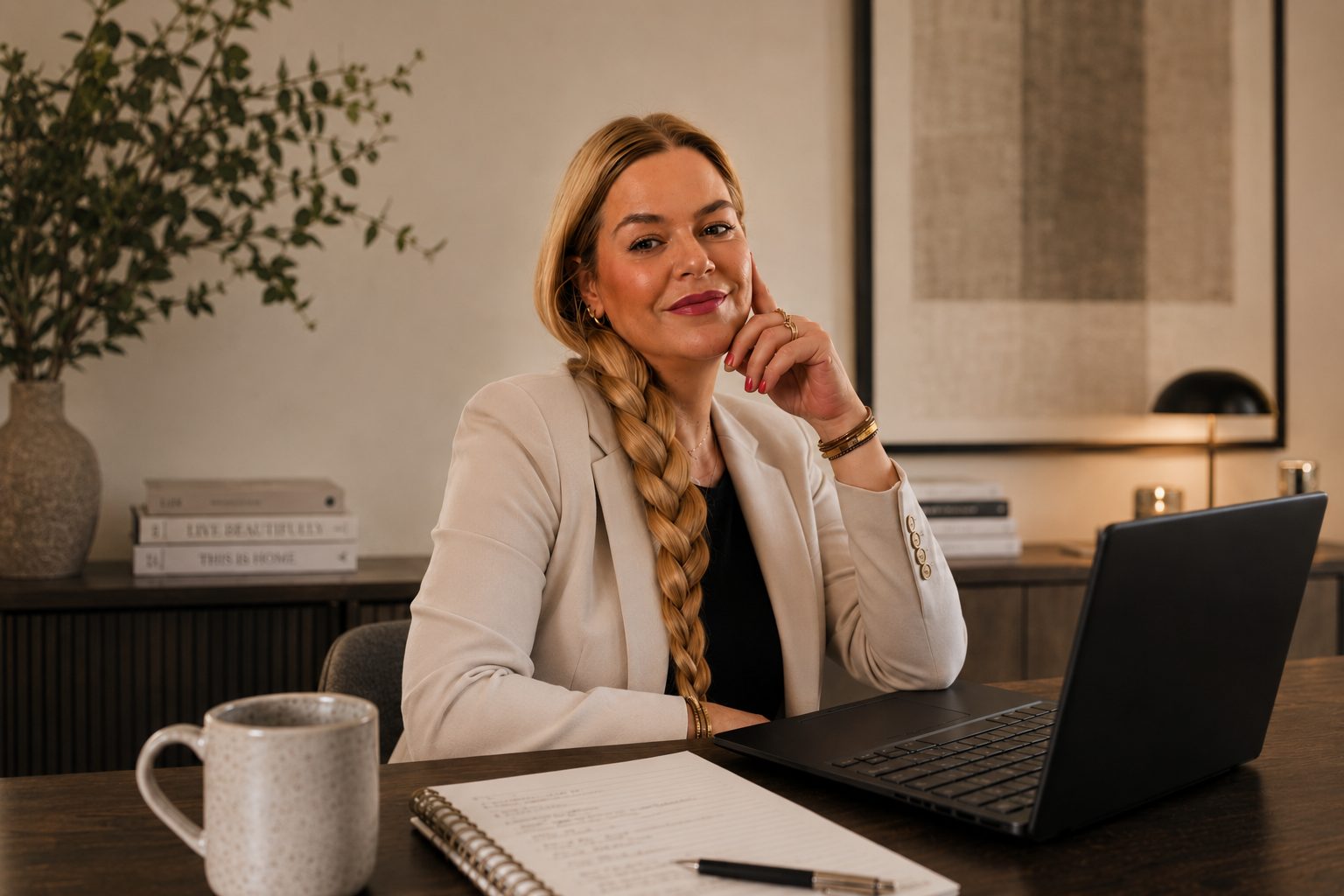 Alexandra Davoli aan haar bureau